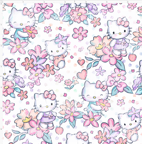 CATALOG - PREORDER R113 - Kitty Floral - Main - White - SMALL SCALE