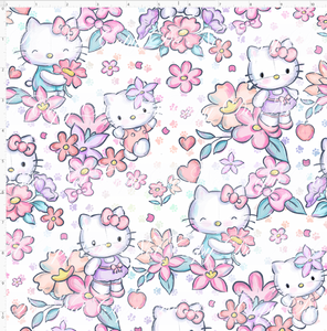 CATALOG - PREORDER R113 - Kitty Floral - Main - White - REGULAR SCALE