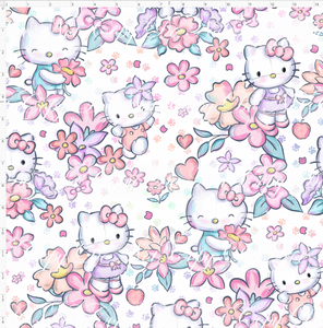 CATALOG - PREORDER R113 - Kitty Floral - Main - White - LARGE SCALE