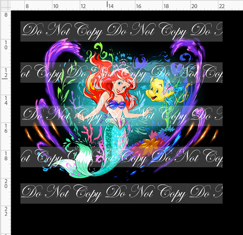 CATALOG - PREORDER R113 - World of Color - Panel - Mermaid - Black - ADULT