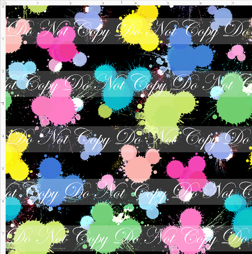 CATALOG - PREORDER R117 - Little Mouse - Mouse Paint Splatters - Black - SMALL SCALE