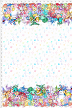 PREORDER - Rainbow Critters - Double Border - White with Symbols Background
