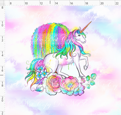 CATALOG - PREORDER R117 - Rainbow Unicorn - Panel - Unicorn and Tree - ADULT