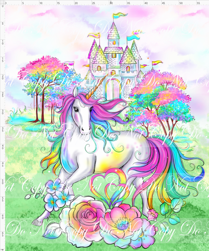 CATALOG - PREORDER R117 - Rainbow Unicorn - Adult Blanket Topper