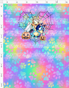 CATALOG - PREORDER R117 - Halloween Heelers - Panel - Sibling - Colorful - CHILD