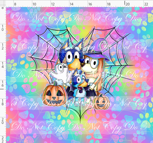 CATALOG - PREORDER R117 - Halloween Heelers - Panel - Family - Colorful - ADULT