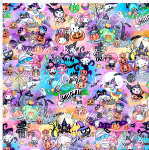 CATALOG - PREORDER R117 - Halloween Kitty and Friends - Main - Colorful - SMALL SCALE