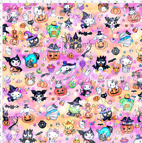 CATALOG - PREORDER R117 - Halloween Kitty and Friends - Tossed - Colorful - LARGE SCALE