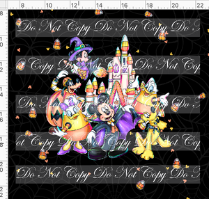 CATALOG - PREORDER R117 - Candy Corn Friends - Panel - Group - Black - ADULT