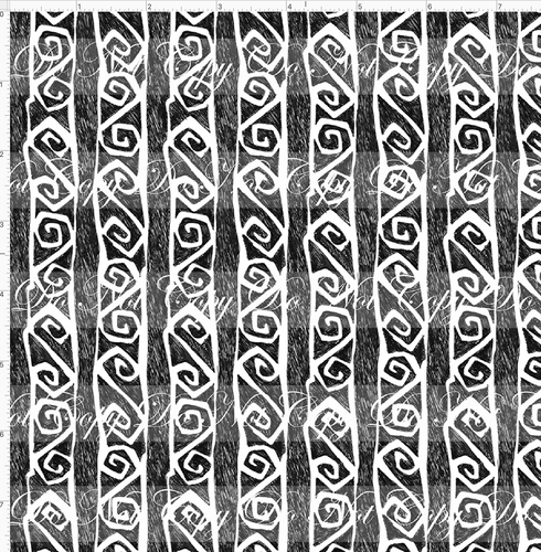 CATALOG - PREORDER  R117 - Monochrome NBC - Swirl Stripes - Black - REGULAR SCALE