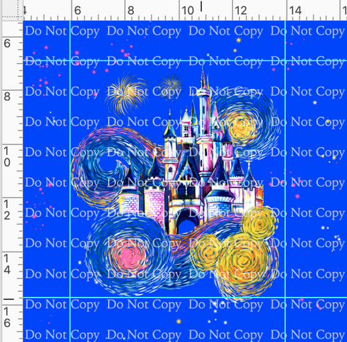 CATALOG - PREORDER R41 - Starry Castle - Panel - Blue - CHILD