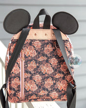 PREORDER - Rose Gold Mouse - Floral - Black - MINI SCALE