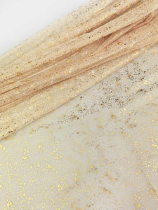 Ready to Ship - Gold - Splatter - Tulle - Sugar Cookie