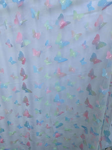 Retail - Tulle - Multicolor 3D Butterflies