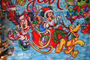 CATALOG - PREORDER - Magic Kingdom Holiday Cheer - Adult Blanket Topper