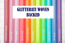 PREORDER - Glitterati Woven Backed Vinyl - Fluorescent Yellow #11