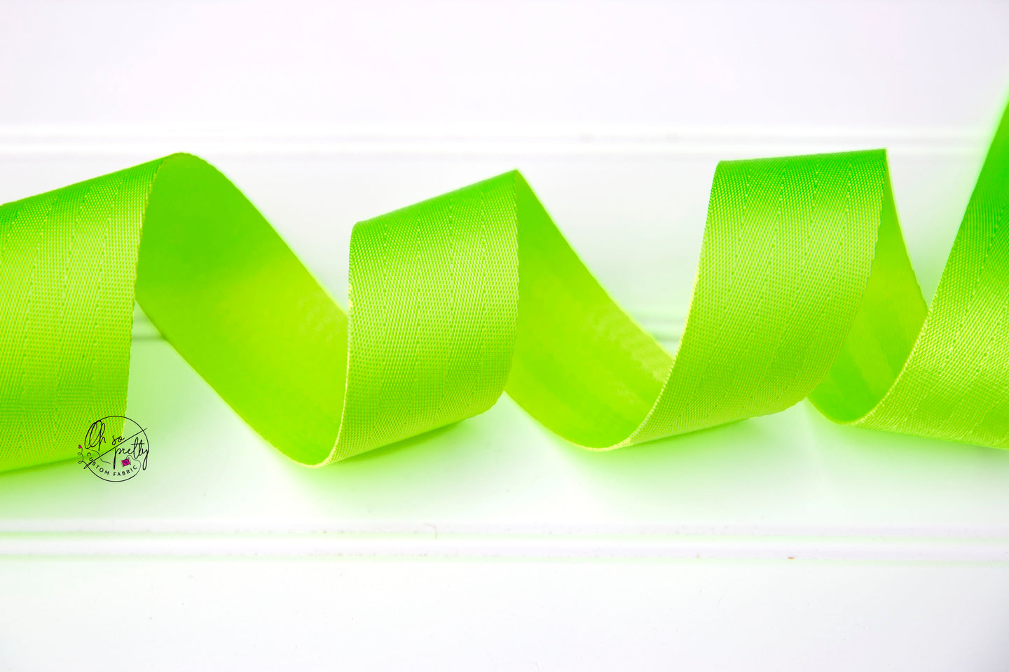 Retail Seatbelt Poly WEBBING - APPLE GREEN