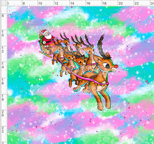 PREORDER - Red Nosed Reindeer - Panel - Colorful - ADULT