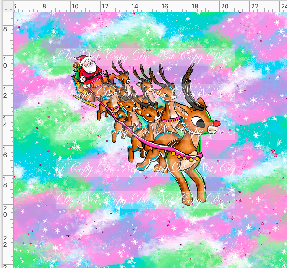 CATALOG - PREORDER - Red Nosed Reindeer - Panel - Colorful - ADULT