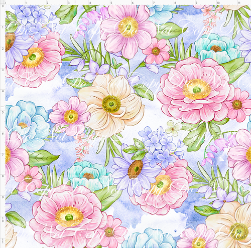 CATALOG - PREORDER R128 - Bunny Bliss - Floral - Periwinkle - REGULAR SCALE
