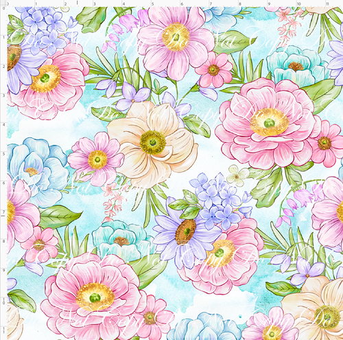 CATALOG - PREORDER R128 - Bunny Bliss - Floral - Blue - REGULAR SCALE
