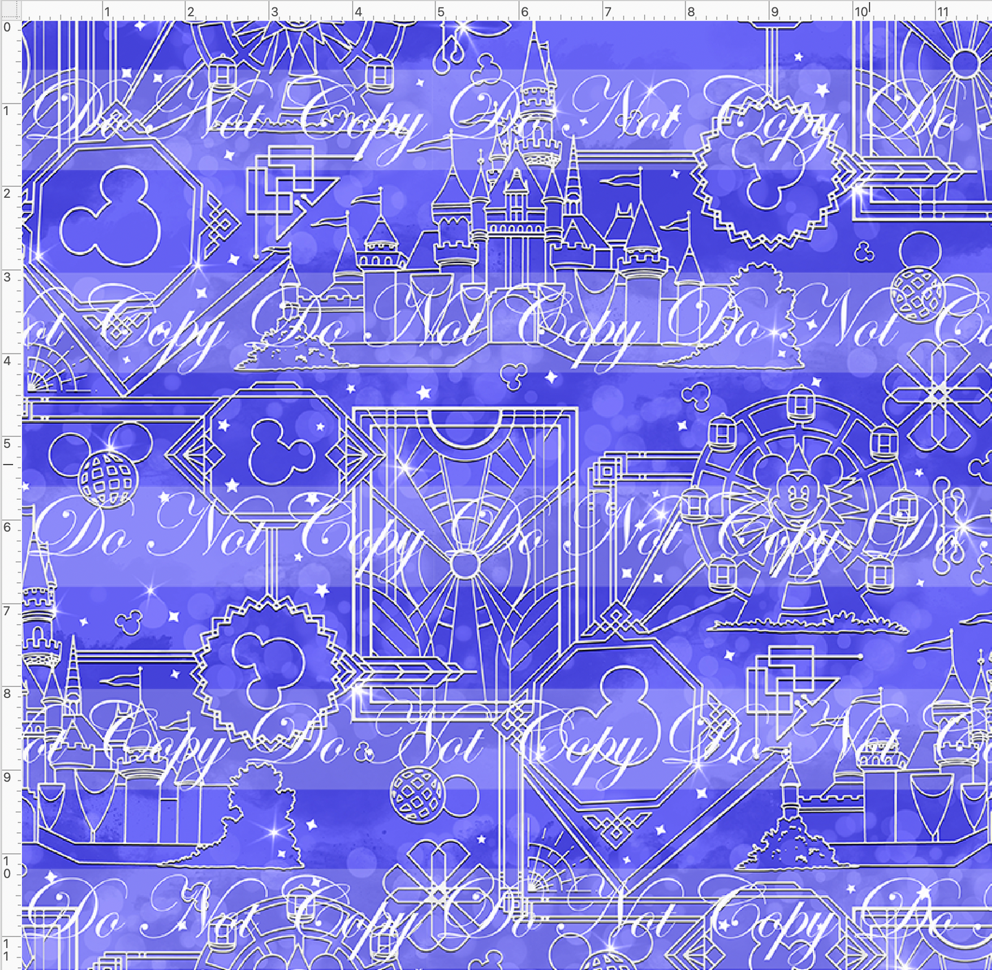 Retail - 100 Years of Wonder - Outlines - Blue Purple - REGULAR SCALE