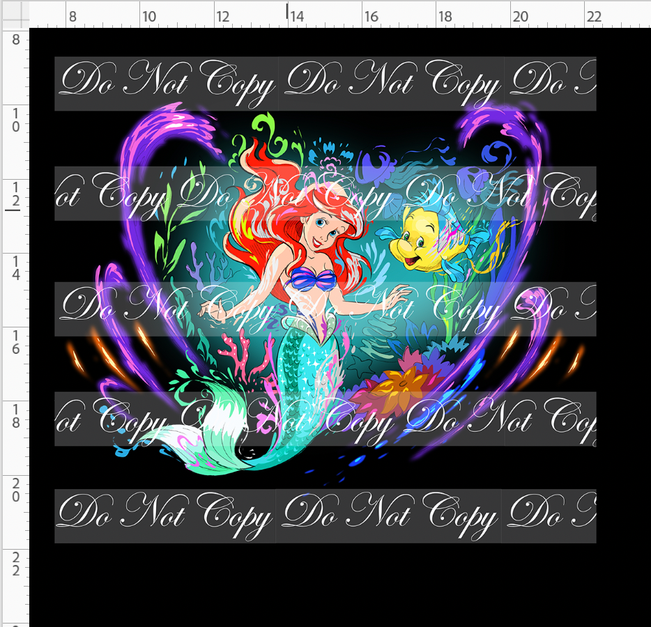 Retail - World of Color - Panel - Mermaid - Black - ADULT