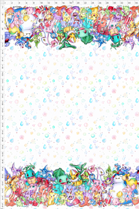 Retail - Rainbow Critters - Double Border - White with Symbols Background