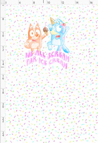 Retail - Ice Cream Heelers - Panel - White - Sprinkles - CHILD