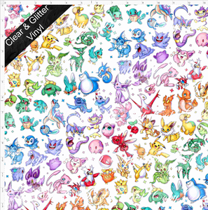 Retail - Rainbow Critters - Main -  SMALL SCALE - CLEAR & GLITTER VINYL