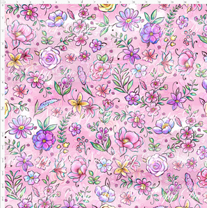 Retail - Equestrian Princesses - Floral - Pink - LARGE SCALE