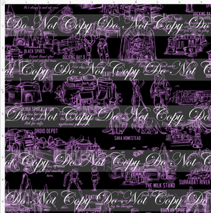 CATALOG - PREORDER R117 - Galaxy's Edge Map - Black Background Purple Images - SMALL SCALE