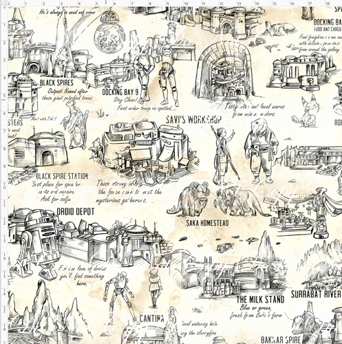 CATALOG - PREORDER R117 - Galaxy's Edge Map - Map Background Black Images - LARGE SCALE