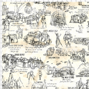 Retail - Galaxy's Edge Map - Map Background Black Images - LARGE SCALE