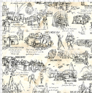 CATALOG - PREORDER R117 - Galaxy's Edge Map - Map Background Black Images - LARGE SCALE