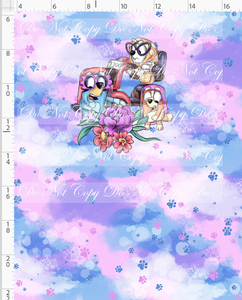 CATALOG - PREORDER R117 - Heeler Grannies - Panel - 3 Grannies - Purple -  CHILD