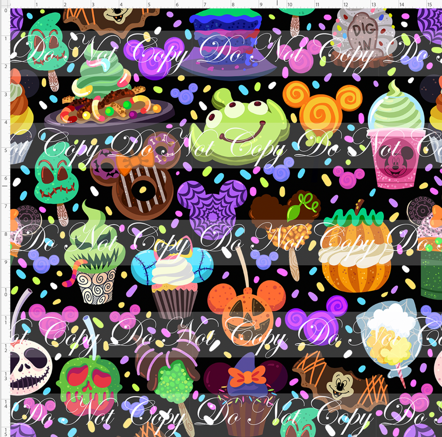 CATALOG - PREORDER R117 - Monster Mash - Treats - Black - LARGE SCALE