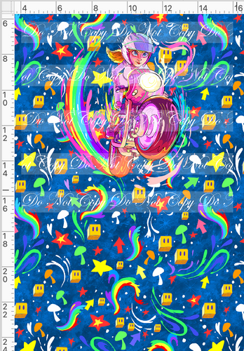 PREORDER - Artistic Brothers - Panel - Princess on Moto - Navy Background - CHILD