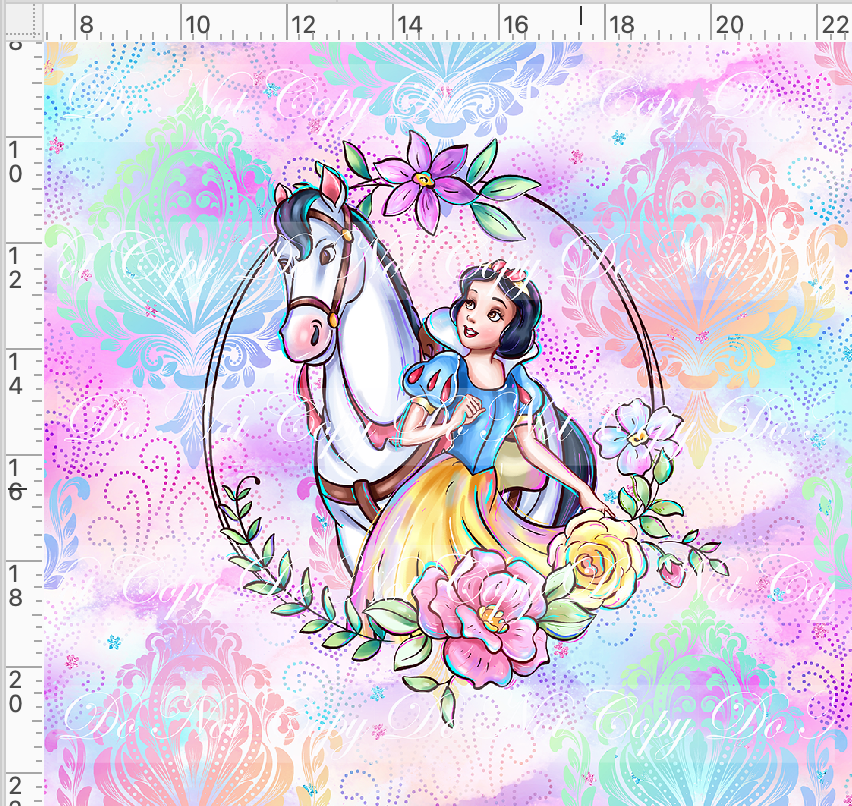 Retail - Equestrian Princesses - Panel - Snow - ADULT