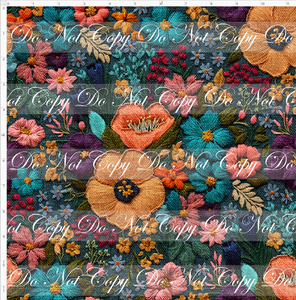 PREORDER - Embroidery Collection - Autumn Teal Floral - REGULAR SCALE