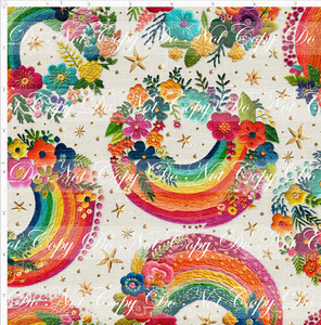 PREORDER - Embroidery Collection - Bright Rainbow Floral - SMALL SCALE
