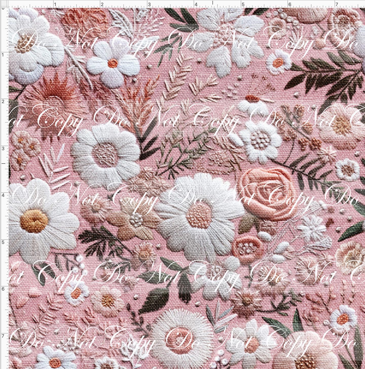 PREORDER - Embroidery Collection - Spring Pink Floral - SMALL SCALE