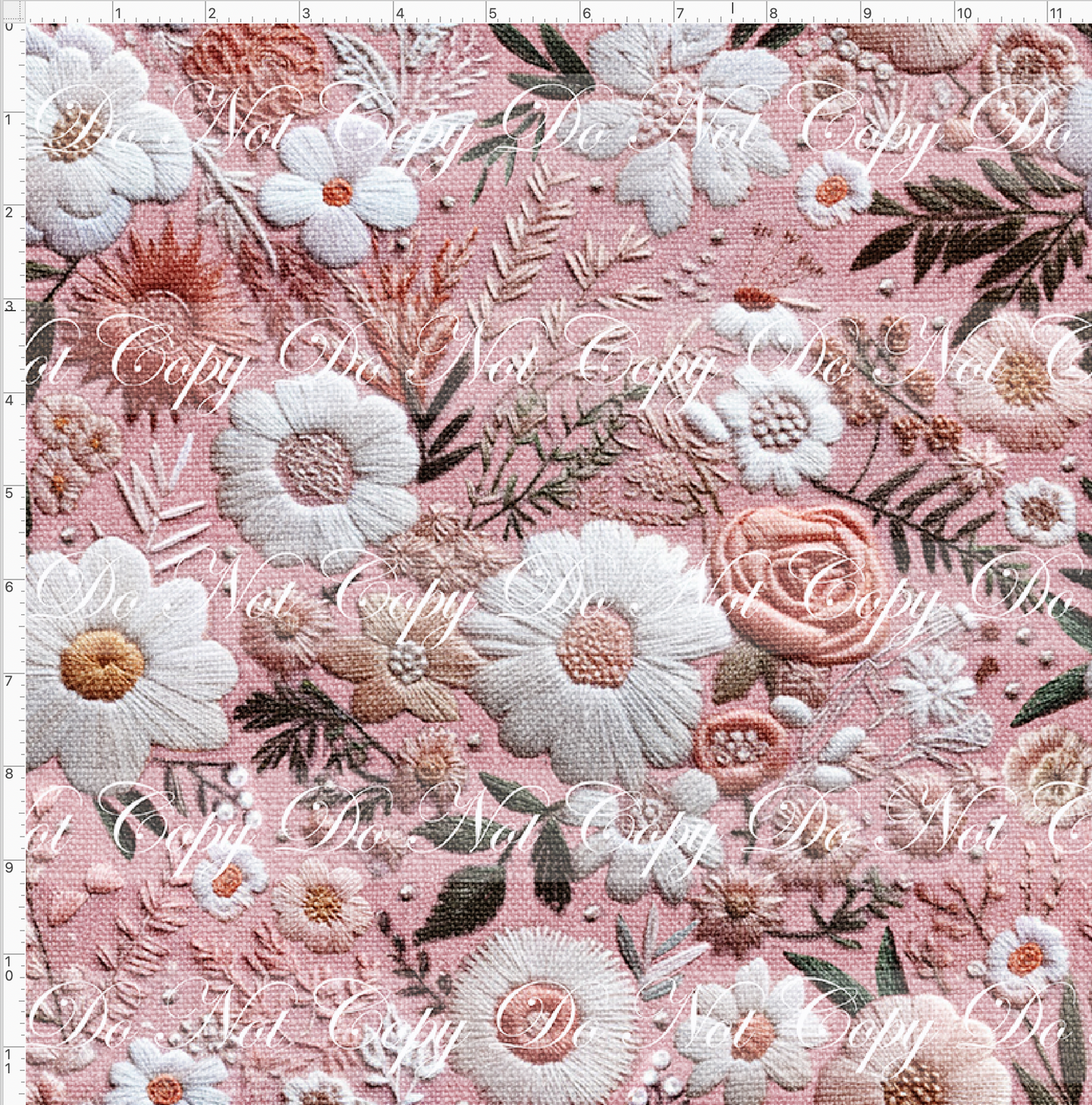 Retail - Embroidery Collection - Spring Pink Floral - REGULAR SCALE