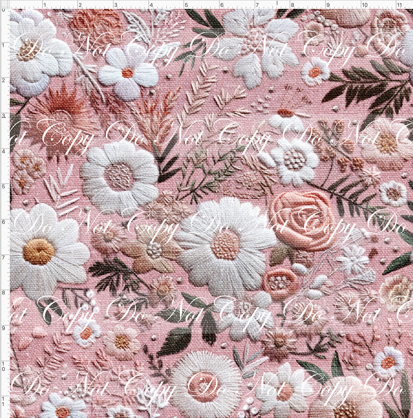 PREORDER - Embroidery Collection - Spring Pink Floral - REGULAR SCALE