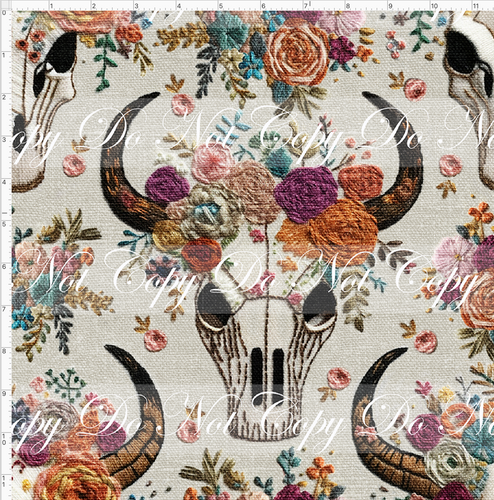 PREORDER - Embroidery Collection - Western Skull - LARGE SCALE