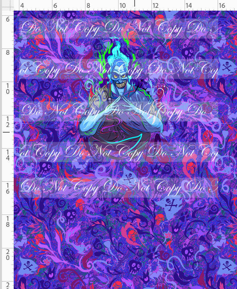 Retail - Artistic Villains - Panel - Blue Flames - Purple Pink - CHILD