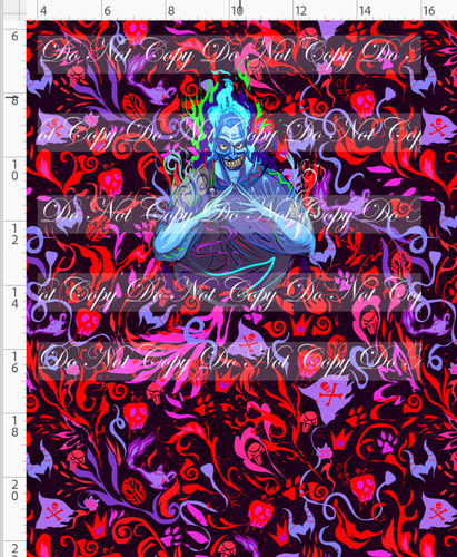 PREORDER - Artistic Villains - Panel - Blue Flames - Red Purple Pink - CHILD