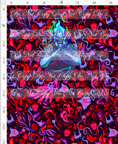 Retail - Artistic Villains - Panel - Blue Flames - Red Purple Pink - CHILD