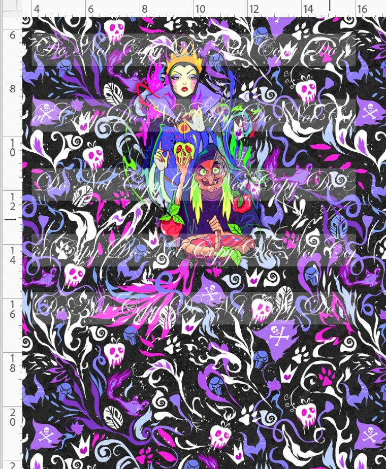 Retail - Artistic Villains - Panel - Poison Apple - White Purple Pink - CHILD