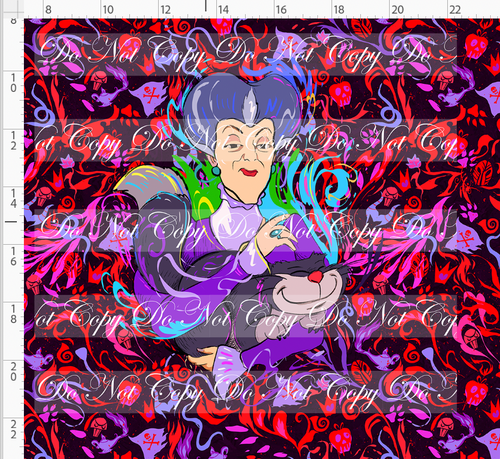 Retail - Artistic Villains - Panel - Cat Lady - Red Purple Pink - ADULT